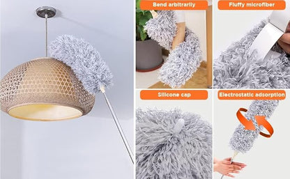 The Tramo™ Microfiber Feather Duster - Bendable & Extendable Cleaning Tool for Home & Room Cleaning