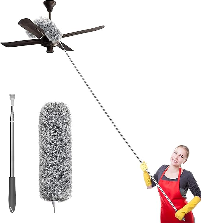 The Tramo™ Microfiber Feather Duster - Bendable & Extendable Cleaning Tool for Home & Room Cleaning