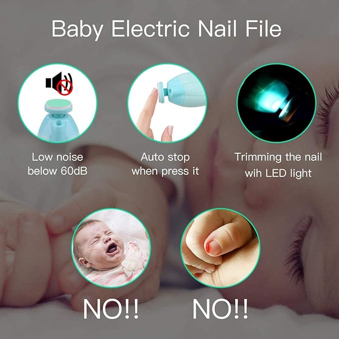 The Tramo™ Electric Baby Nail Trimmer Safe and Gentle Nail Trimming for Babies