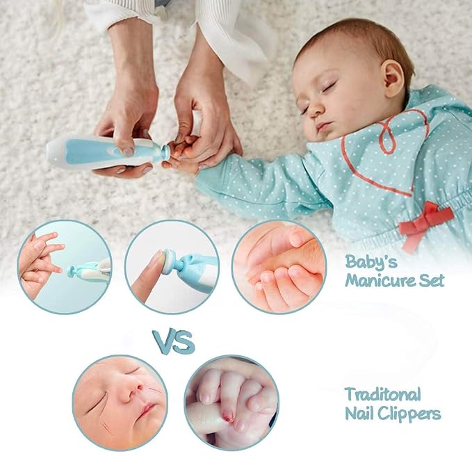 The Tramo™ Electric Baby Nail Trimmer Safe and Gentle Nail Trimming for Babies