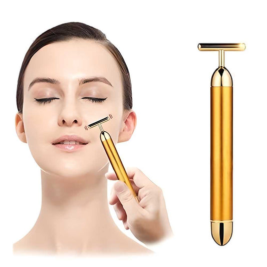 BeautyGo™ Energy Beauty Bar Electric Facial Massage Roller (24K Gold)